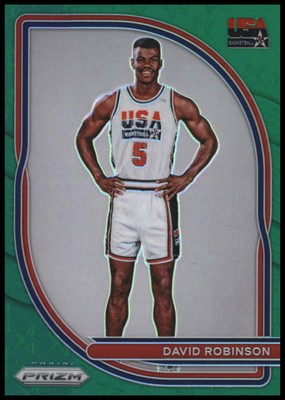 2020-21 Panini Prizm #5 David Robinson USA Basketball Prizms Green USA