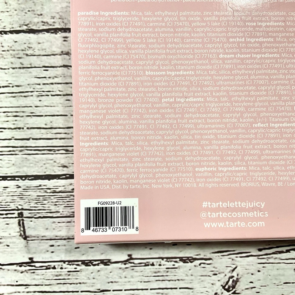 Tarte Tartelette JUICY Amazonian Clay Eyeshadow Palette 12 PAN Full Size NEW - Image 4 of 4