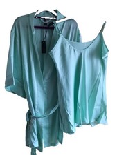 BNWT Chemise & Robe Set By Fox & Royal Size XS 14 Light Green Polyester/elastane