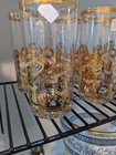 Set of 6 - Vintage Culver  22k Gold Mushroom Highball Glasses - Rare Pattern — photo 1