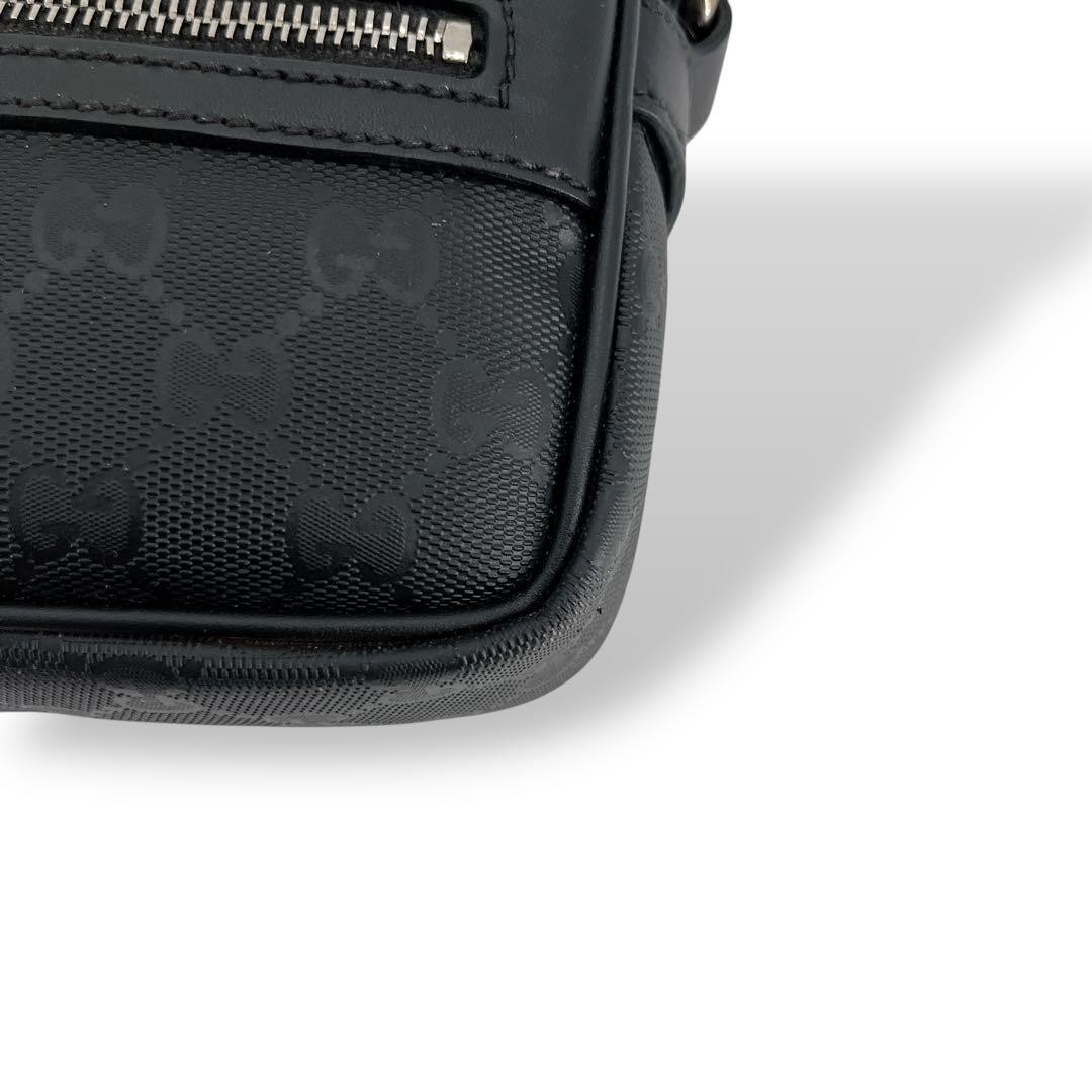 GUCCI Implement Shoulder Bag Camera Bag Black PVC… - image 7