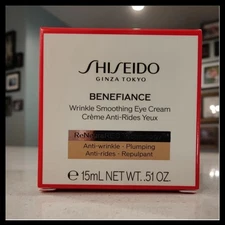 SHISEIDO BENEFIANCE Wrinkle Anti-Aging Smoothing Eye Cream 0.51oz / 15 ml - NEW