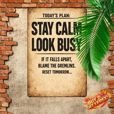 Sarcastic Man Cave Decor Funny Bar Tin Metal Sign 8x12 Aluminum Garage