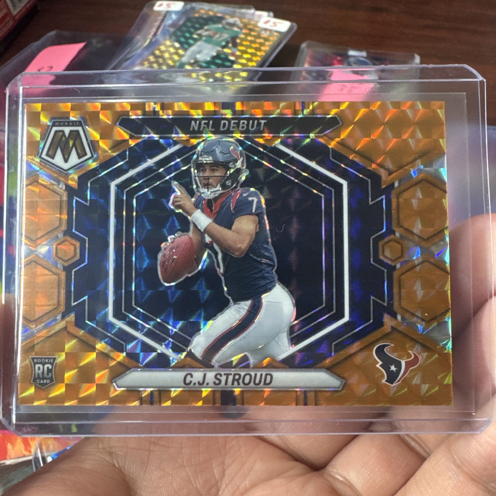 C.J. STROUD Orange Prizm /199 - 2023 Mosaic NFL Debut Rookie RC#ND-3