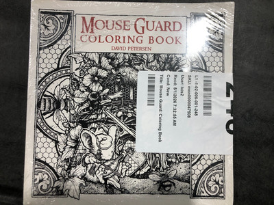Mouse Guard Coloring Book David Petersen 2016 Trade Paperback