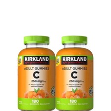 Kirkland Signature Adult Vitamin C Gummies 250 mg 360 Count 2 Pack Tangerine USP