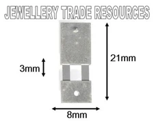 CLOCK SUSPENSION SPRING TOP QUALITY STEEL WITH STEEL BLOCKS 21mm Long x 8mm Wide