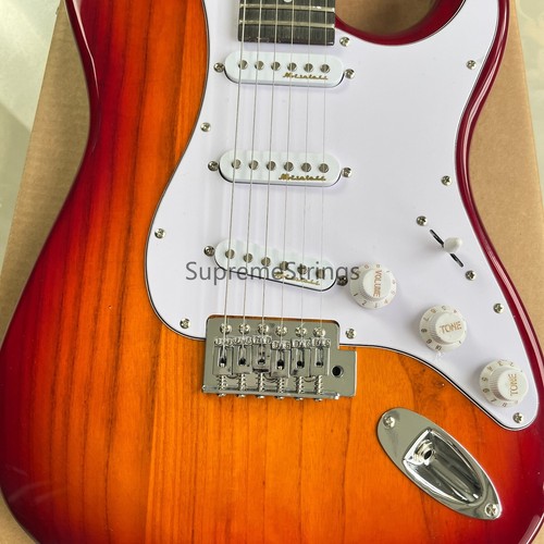 Standard ST Electric Guitar Paulownia Solid Body 6 Strings Maple Neck - Picture 2 of 7
