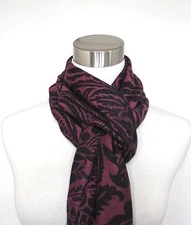 Infinity Scarf Double Layer Pashmina Maroon Paisley