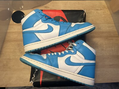 2015 Jordan 1 High UNC Size 10 555088-117 OG BOX 100% Authentic | eBay