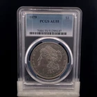 1879 AU55 PCGS Morgan Dollar Silver Coin Bullion $1 One Liberty Round Eagle