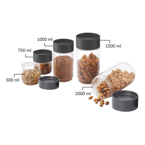 Cello Modustack Plastic Container, 9-Pieces, Capacity - 500 ml, 750 ml, 1000 ml - Bild 4 von 11