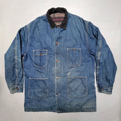 超スペ 50s OSHKOSH denim jacket work jacket True Vintage 1950s Osh Kosh Denim Jacket Workwear EYH18 Union Made