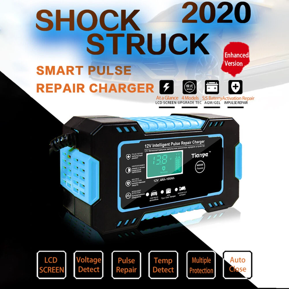ANHTCzyx 12V 8A 24V 4A Automobile Battery Charger