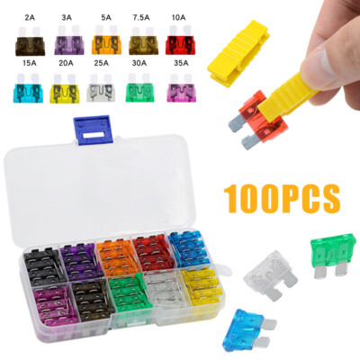 100stk Low Profile Mini Sicherungen LP Fuse Flache Kfz Pkw Auto Sicherung Box