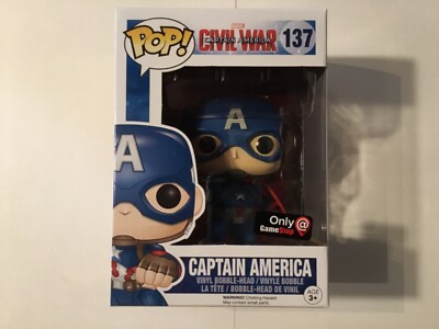 Funko POP Vinyl Gamestop Exclusive Marvel Civil War Captain America