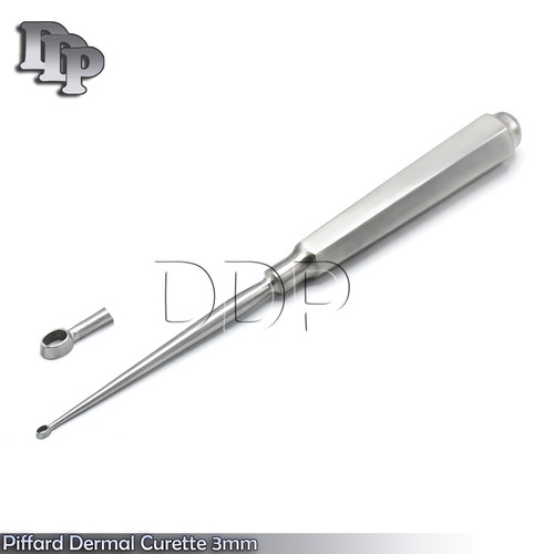 Piffard Dermal Curettes 3MM Oval Shape Cup 6 1/4" Surgical Instruments - Picture 3 of 3