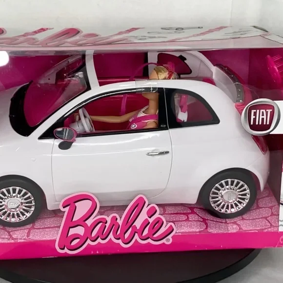 Vehicle Toys Barbie Voiture Fiat 500 Barbie Doll And Fiat 500