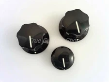 True Custom Shop® Bakelite Jazz Bass Skirted Knobs for Fender 1/4" Solid Shaft