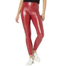HUE Leatherette High-Rise Leggings SMALL 866 