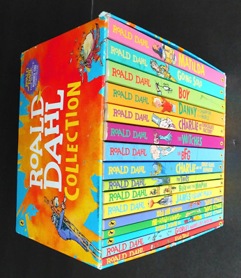 ROALD DAHL Boxed set 16 books for kids CHARLIE BOY MATILDA DANNY JAMES ++ 24 pix