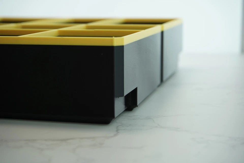 Dewalt Tough System Compatible 3 Drawer Organiser Bins PETG BLACK YELLOW Divider - Image 4 of 4