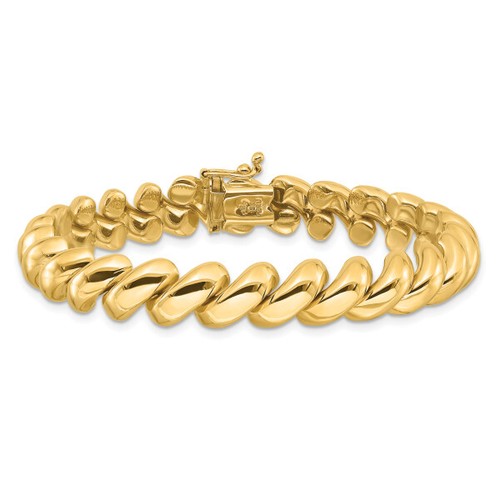 14K Solid Yellow Gold San Marco Chain Bracelet eBay