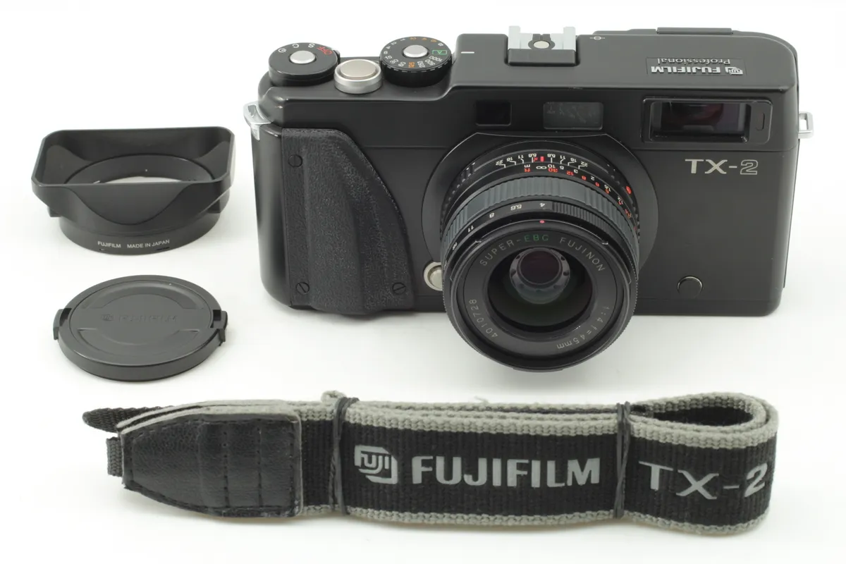 [Near MINT] Fujifilm TX-2 Black Camera Super-EBC Fujinon 45mm F4 Lens From  JAPAN