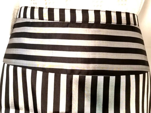 100 % Seide grau schwarz gestreift Rock 32" Taille, 27" lang, neu Handarbeit  - Bild 5 von 6