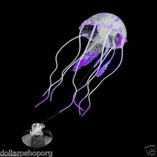 Medusa FINTA color VIOLA Acqua Decorazione per Acquario accessori marino 