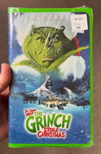 SEALED w/stamp The Grinch Stole Christmas VHS 2001 Clamshell Dr Seuss Jim Carrey