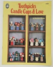 Toothpicks Candle Cups Love Book Barbara Brake Craft Art Christmas Halloween '91