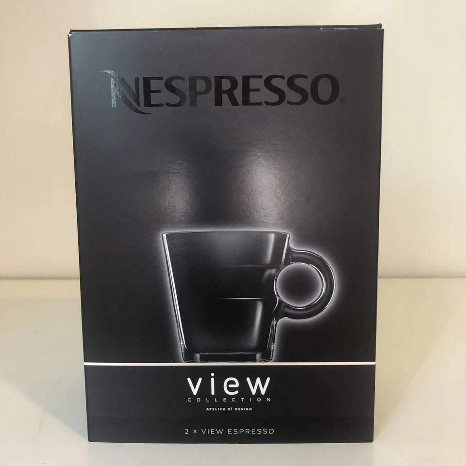 Coleção Nespresso View 2 xícaras de café expresso 2 pires novo na caixa com livreto - Imagem 2 de 4
