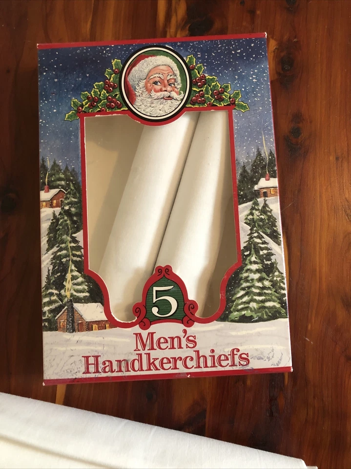 Pañuelo De Colección Paris Accesorios x3 Blanco Sólido Hecho en EE. UU. Paquete de Navidad Nuevo Foto 3 de 4