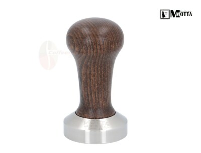 Motta Flat Stainless Coffee Tamper ø 49mm Wood Handle for Pavoni Pre Millennium