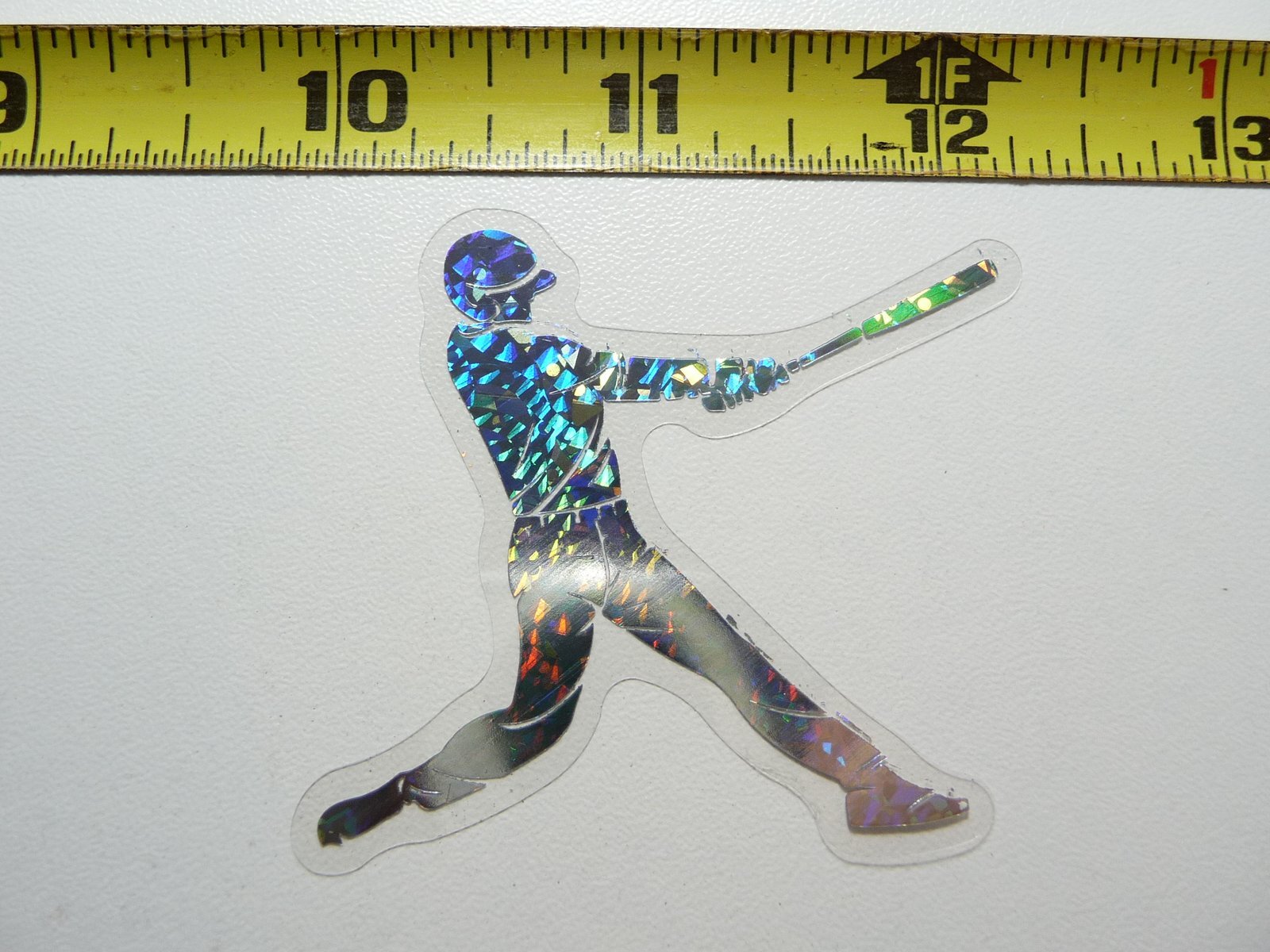 HOLOGRAPHIC BASEBALL SOFTBALL PLAYER  STICKER DECAL SPORTS ATHLETICS CONTEST