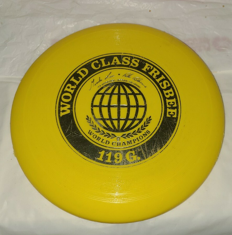 Vtg 1975 World Class Frisbee 119G Yellow Van Sickle World