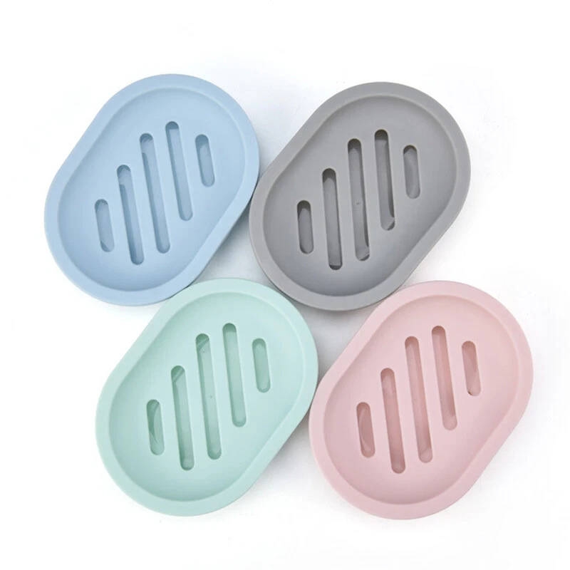 Soap Dishes Holder Self Drain Container Case Bath Shower Basket Storage Box Lot - Image 3 of 4