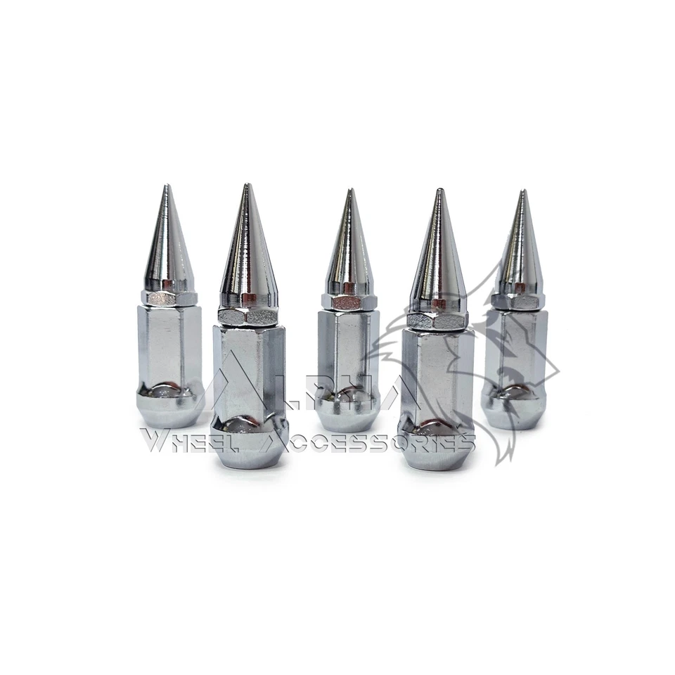 20 porcas de corrida cravadas cromadas 12x1,5 para Hyundai Genesis Coupe Veloster - Imagem 3 de 4