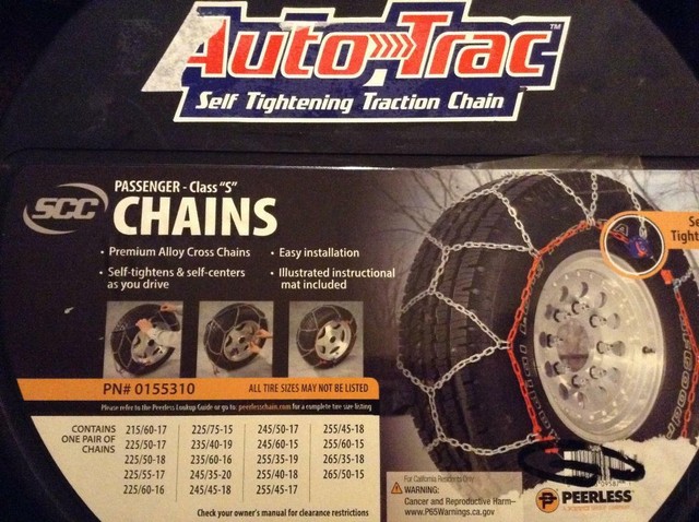 Peerless Chain Auto Trac Passenger Chains 0155310 Self Tightening EBay