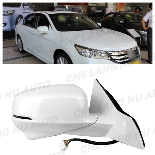 Passenger Side Mirror For US Honda Accord Sedan 2013-2017 White 12Pin W/ Camera
