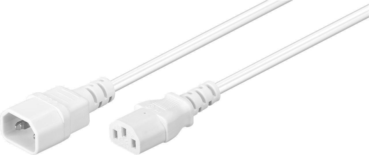 MicroConnect Power Cord C13-C14 0.5m White  Extension Cable,10A/250V