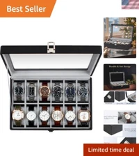 Timeless 12-Slot Watch Box with Velvet Lining – Perfect for Gifting & Collecting