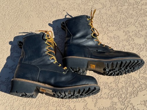 CAROLINA CA5823 STEEL TOE WATERPROOF BLACK LEATHER LOGGER BOOTS-MENS 11.5 2E - Picture 12 of 13