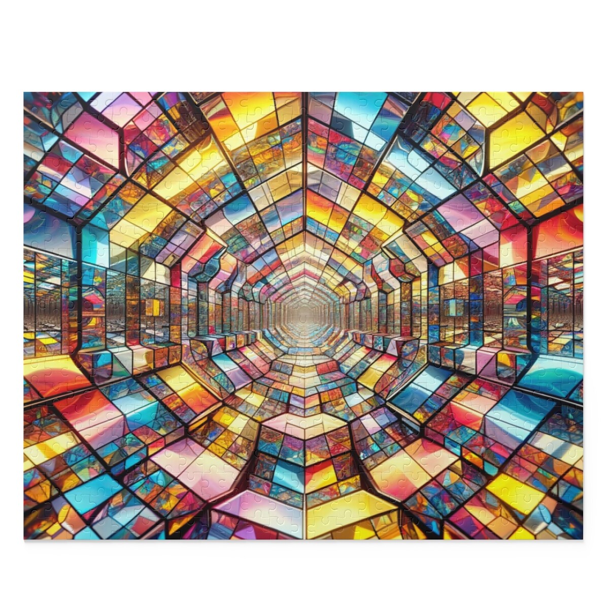 Puzzle (120, 252, 500-Piece) Kaleidoscope Optical Illusion