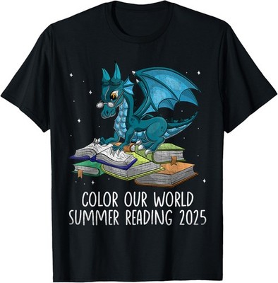 Color Our World Summer Reading 2025 Funny Book Day T-Shirt