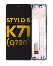 Original LG Stylo 6 / K71 5G LCD Display Touchscreen Digitizer Blue Frame 