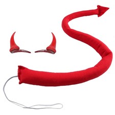 Halloween Devil Hair Clips Tail Red Devil Horns Ears Barrettes Women Demon Va...