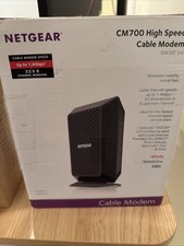 Netgear CM700 Cable Modem Wired High Speed 800Mbps DOCSIS 3.0 Ethernet Port