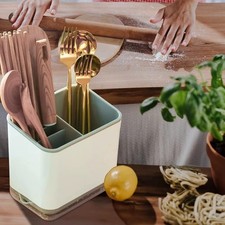 Kitchen Cutlery Holder Spoon Fork Utensils Storage Rack Drainer Multifunction UK